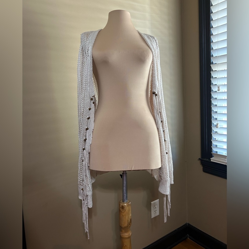 Chico's Cream Open-Front Cardigan Size 2 - Large 12